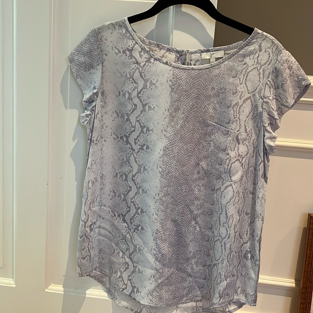 Joie silk snake print blouse size XS